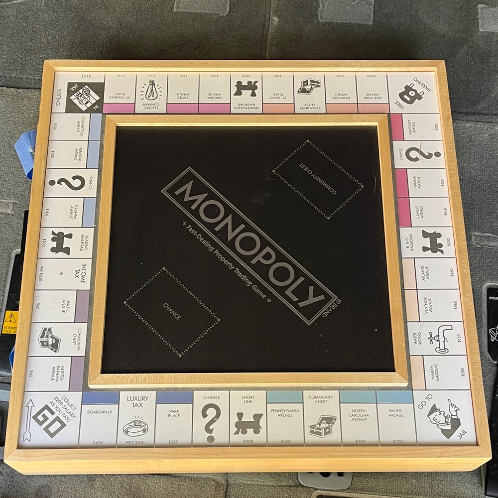 Monopoly Board Game with Wooden Frame